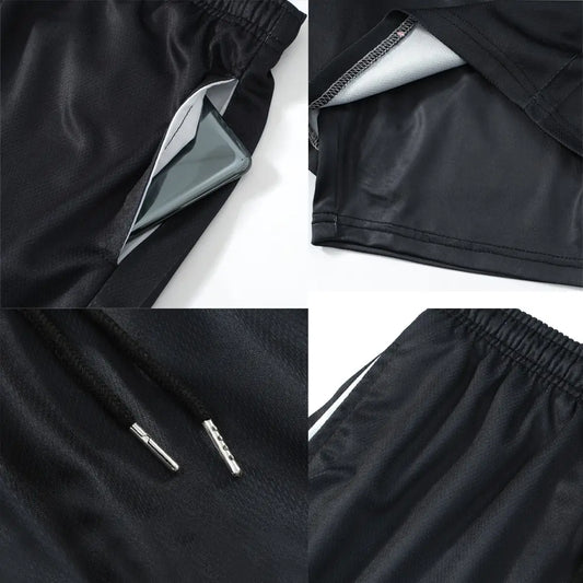Men's Compression Shorts Anime Print Double Layer 2-in-1 Performance Shorts Breathable Quick-Drying Elastic Workout Shorts